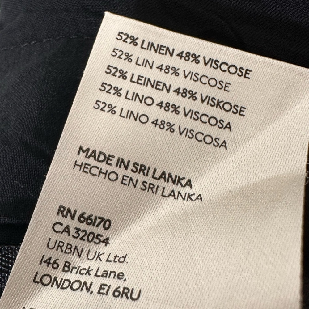 Anthropologie Palazzo Linen pants black size 10 Tall NWT - Picture 14 of 14